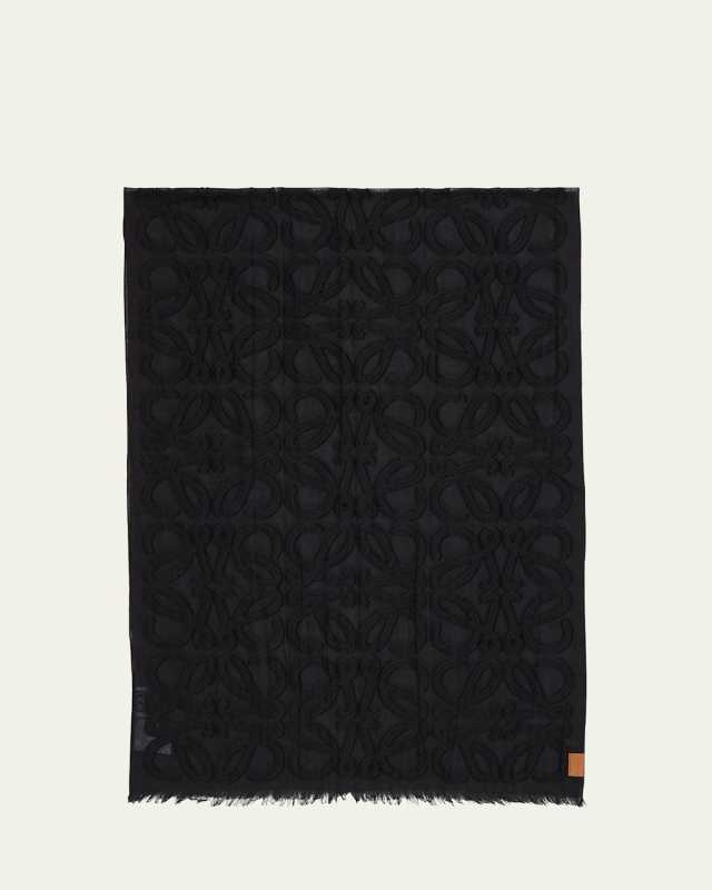 Anagram Fil Coupe Wool Silk Scarf